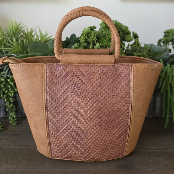 Anthropologie Tobacco Mini Bag With Textured Detailing-Crossbody Strap - Picture 5 of 10